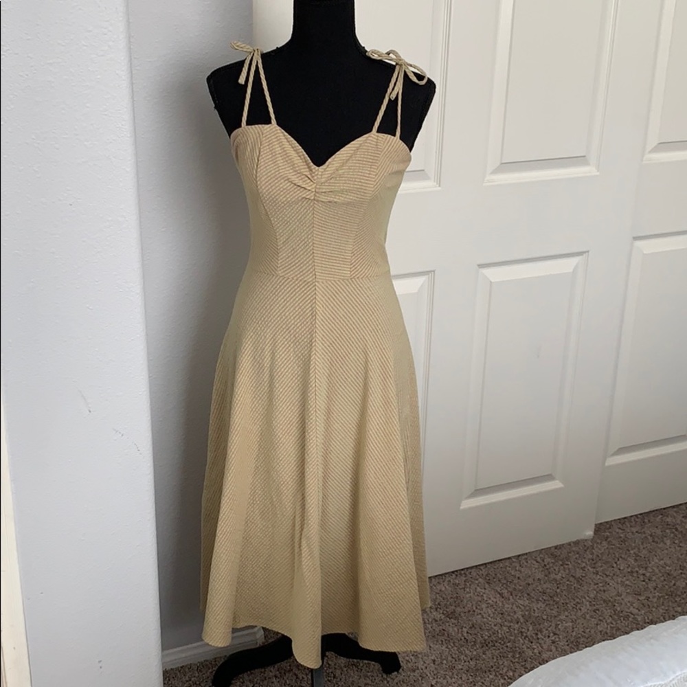 Stop Staring Beige Strappy Dress